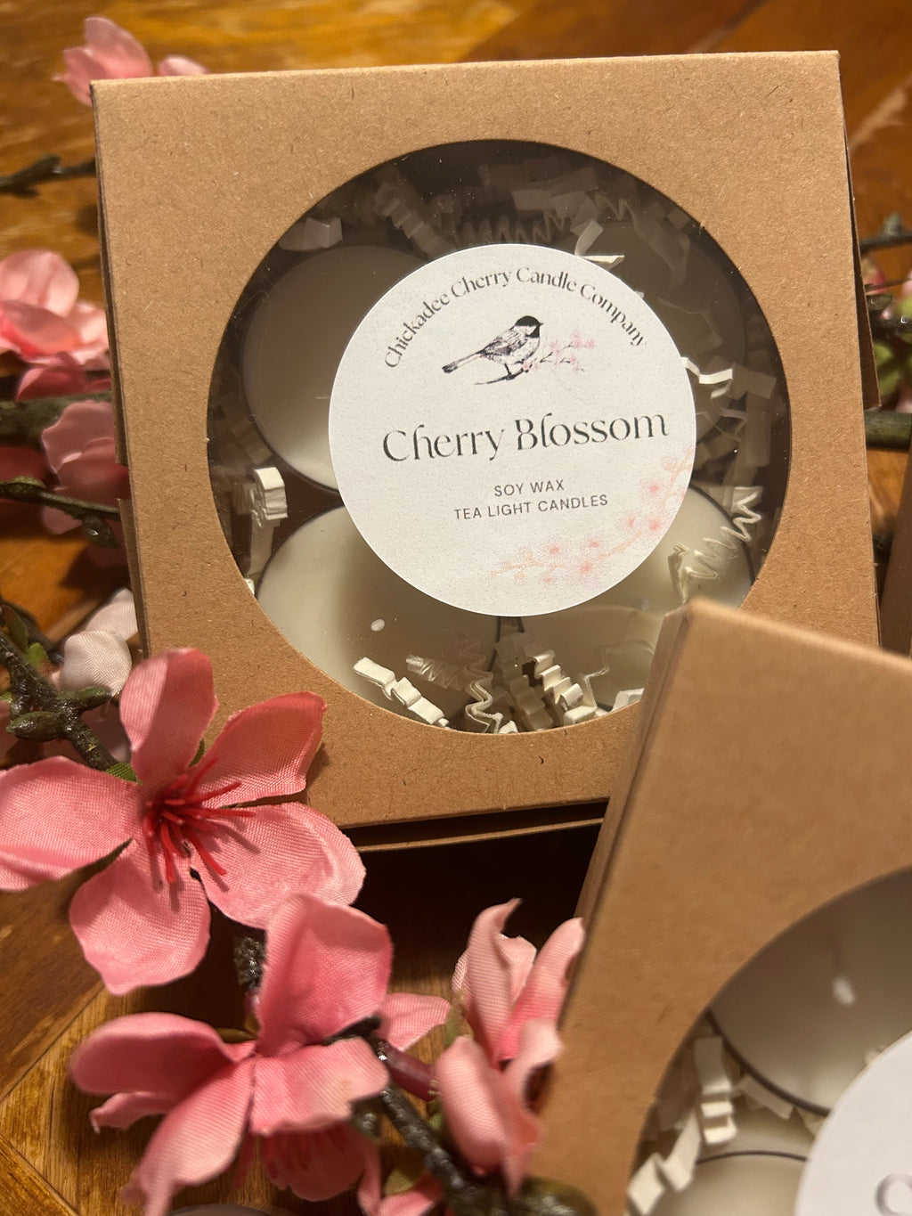 Cherry Blossom  hand-poured soy wax tealight candles | non-toxic
