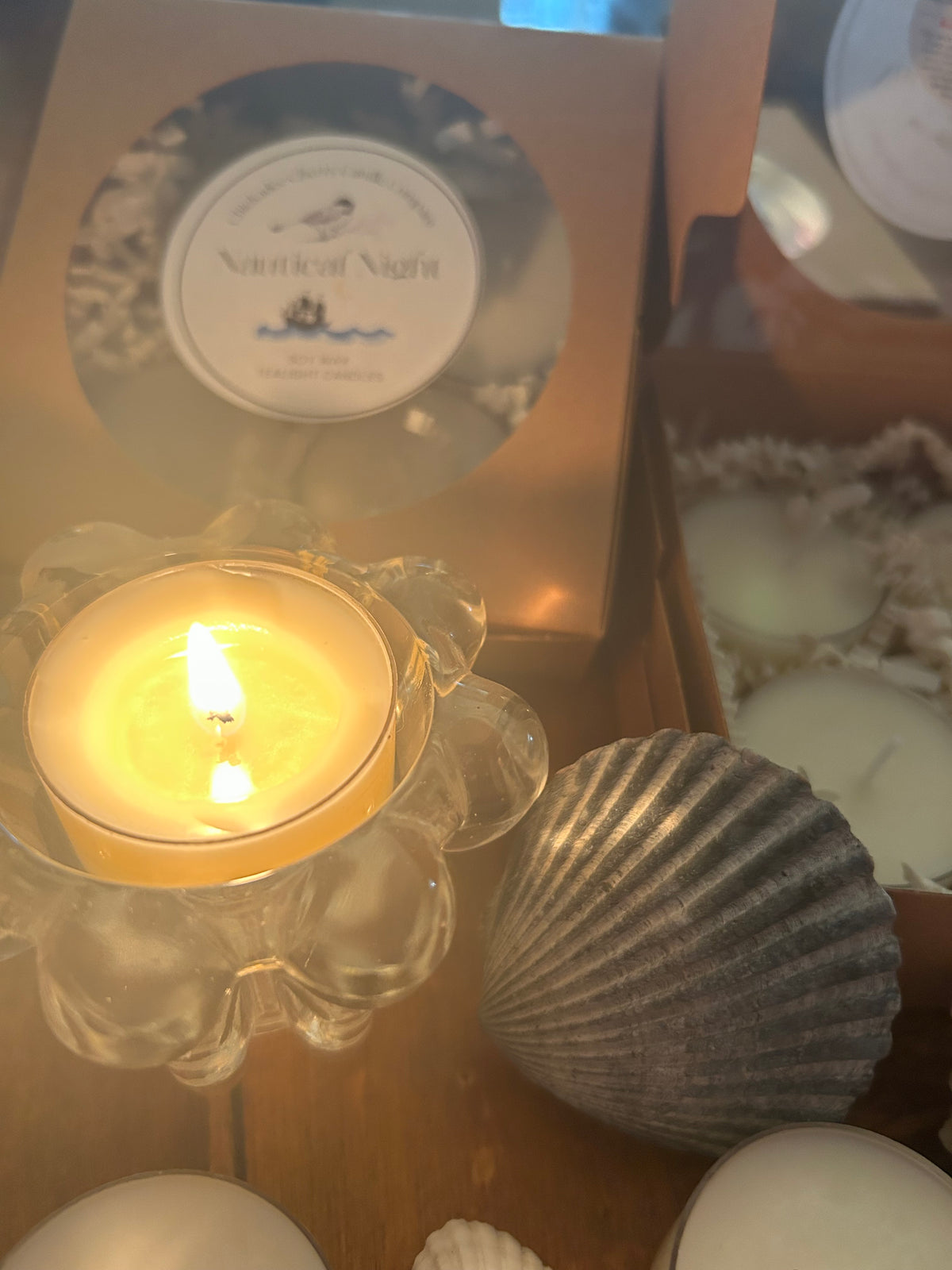 Nautical Night  hand-poured soy wax tealight candles | non-toxic