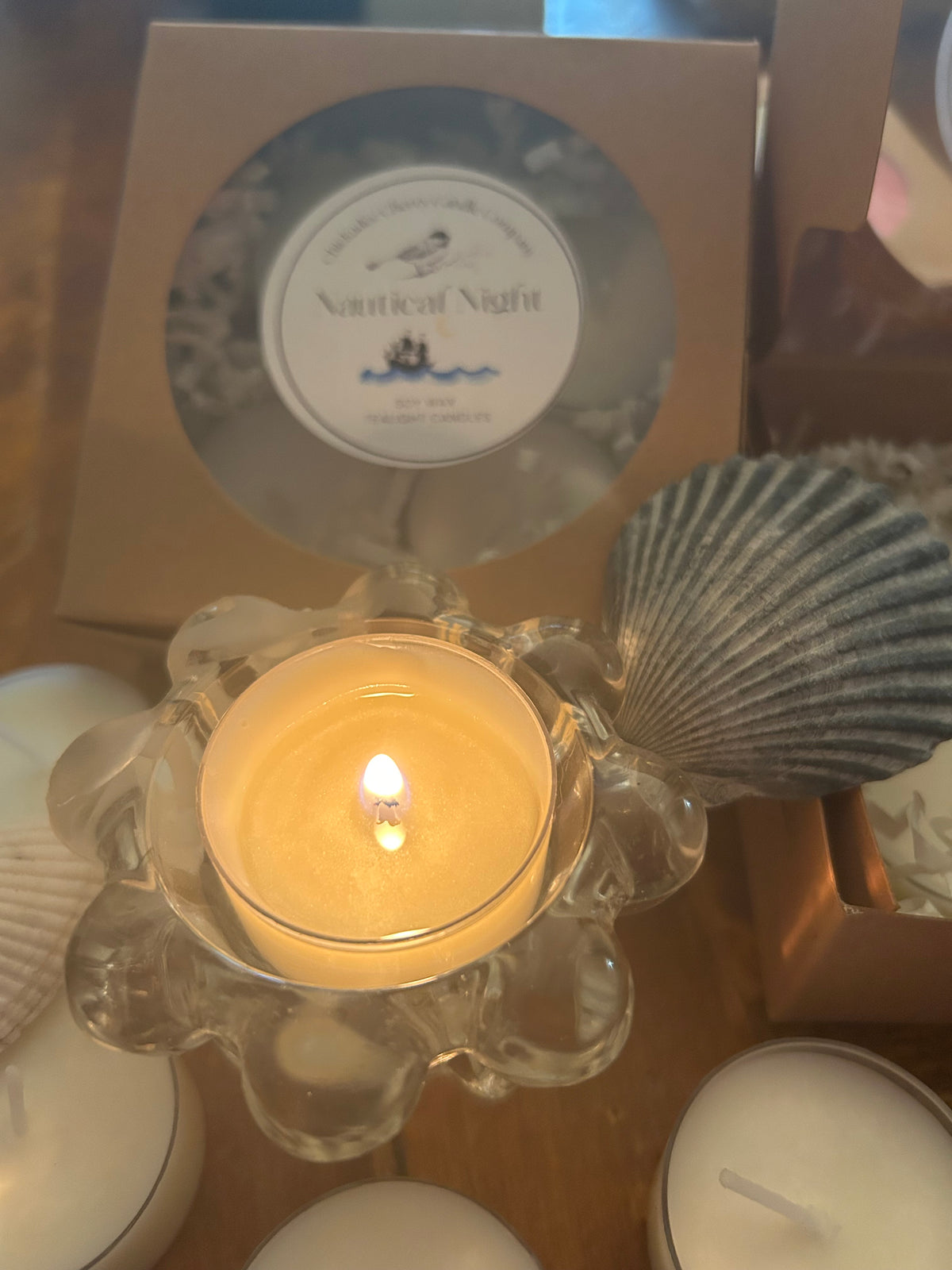 Nautical Night  hand-poured soy wax tealight candles | non-toxic